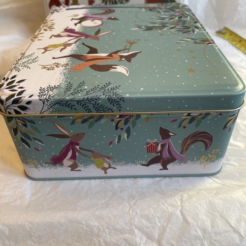 BNWT Sara Miller For Portmeirion ‘Woodland Tales’ Deep Rectangular Storage Tin - Picture 3 of 6
