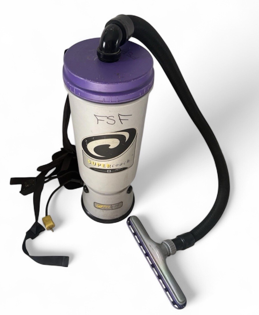 Proteam Super Coachvac Commercial Backpack Vacuum Model SCM 1282 Canister & Hose