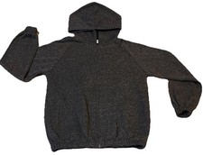 Zara Kids Girls Black Cotton Knit Hooded Pullover Sweater Long Sleeve 10