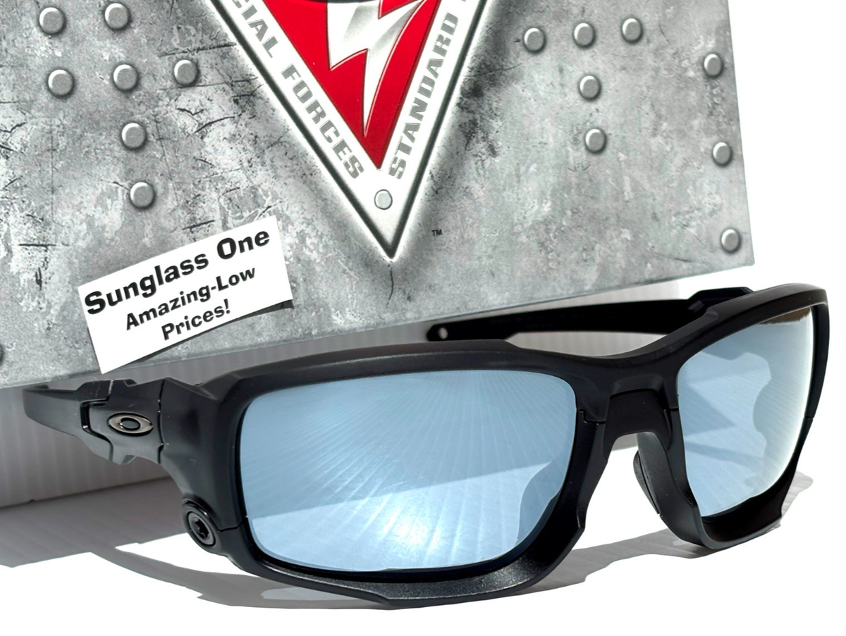 Oakley SHOCKTUBE Matte Black POLARIZED Galaxy Chrome & Grey Lens