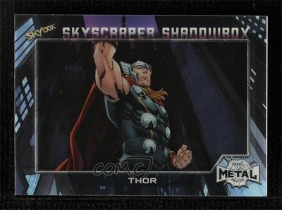 2022 Upper Deck Marvel Metal Universe Spider-Man Skyscraper Shadow Box Thor 18f3