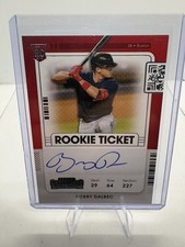 2021 Panini Contenders Bobby Dalbec Rookie Ticket AUTO Card (RC) #106 Red Sox. rookie card picture