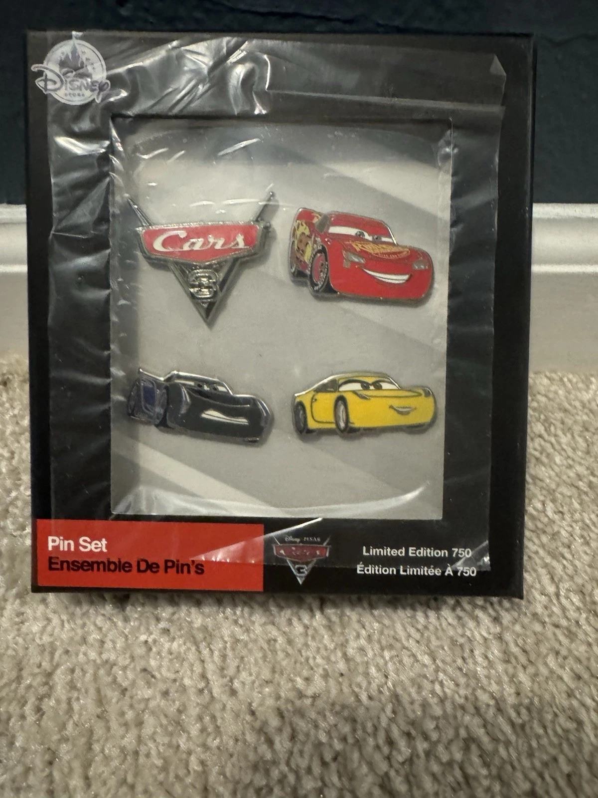 Disney Cars Pin Set LE 750 Limited Edition Lightning McQueen