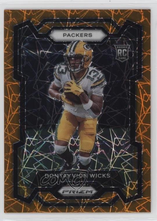 2023 Panini Prizm Rookies Lazer Prizm Dontayvion Wicks #333 1g9x