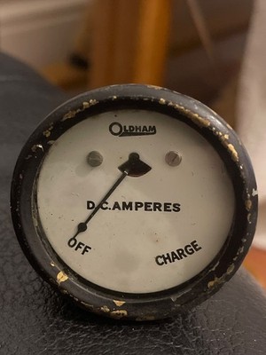 Land Rover Serie Oldtimer Oldham Gleichstrom Ampere Meter