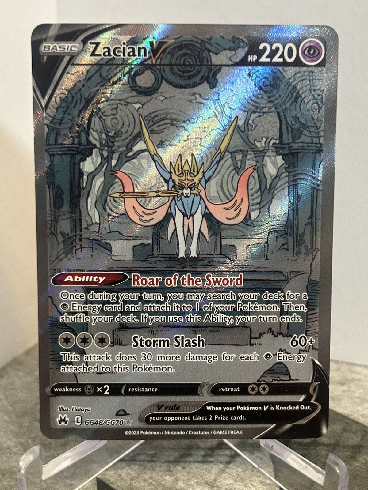 Pokemon TCG Crown Zenith: Galarian Gallery Zacian V GG48/GG70
