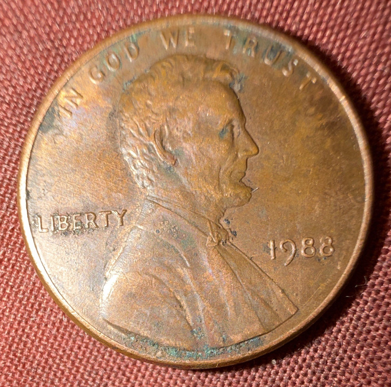 1988 Lincoln Memorial Small Cent Penny KM#201 Copper BN Business Strike P