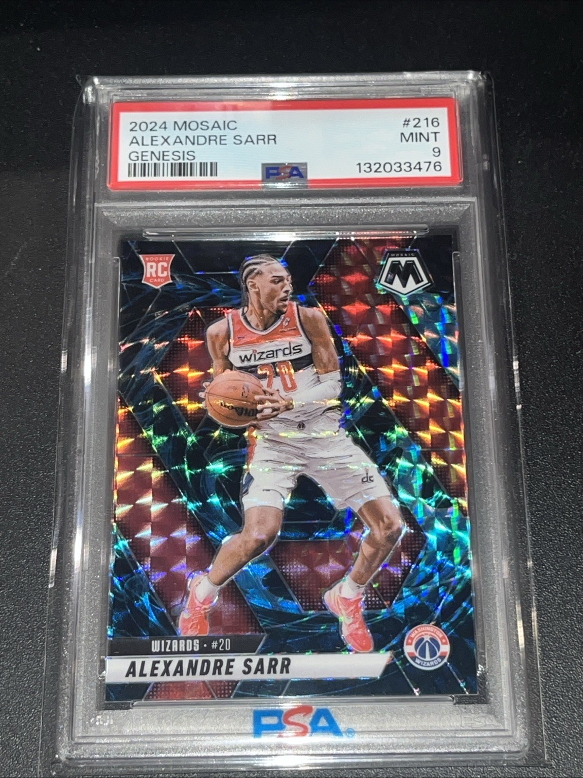 2024/25 Panini Mosaic Alexandre Sarr Genesis Prizm Case Hit True Rookie #216