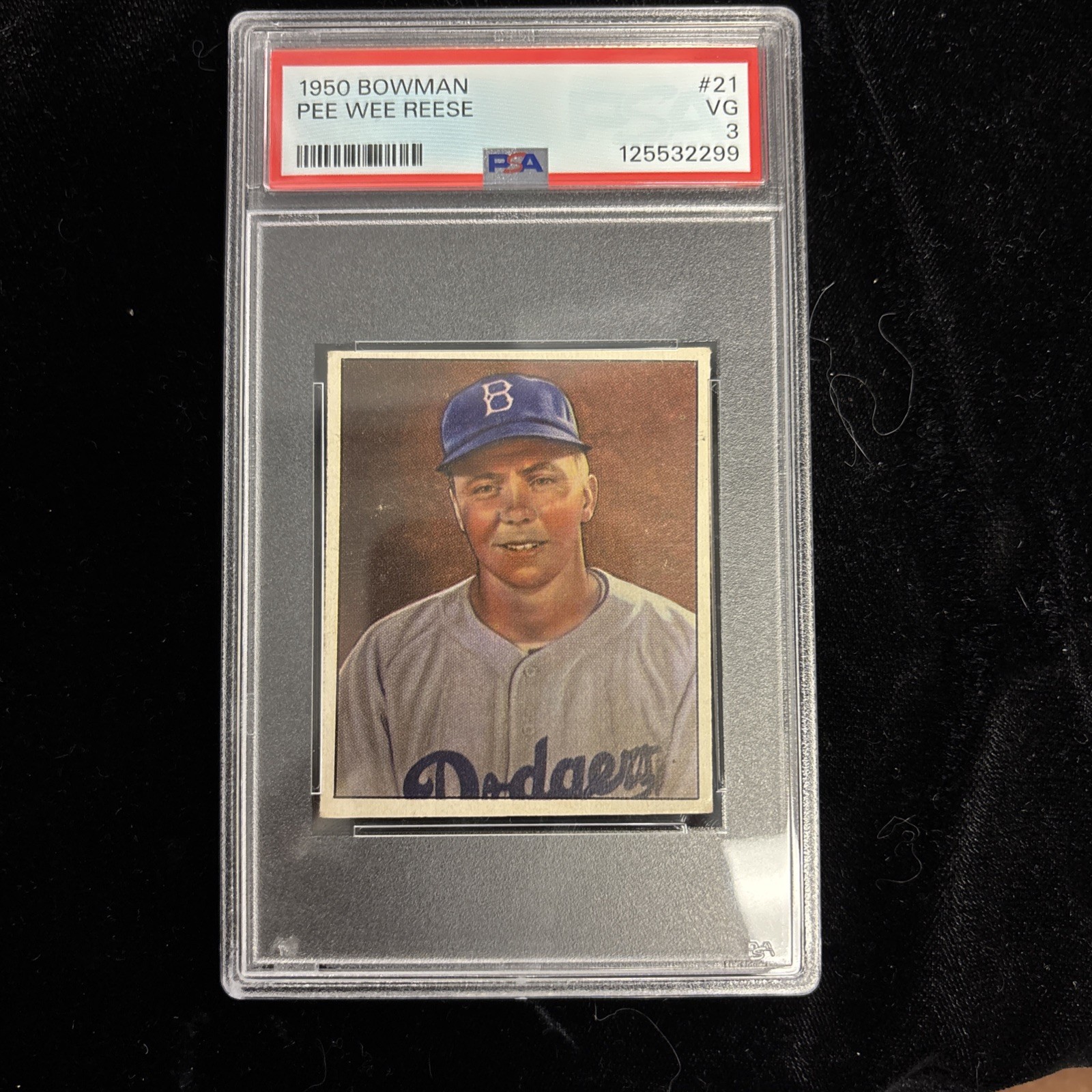1950 Bowman - Pee Wee Reese #21 Harold on Card PSA3