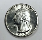 1932 WASHINGTON QUARTER! BU+++! RARELY SEEN THIS NICE! EXCEPTIONAL! NR #G3542