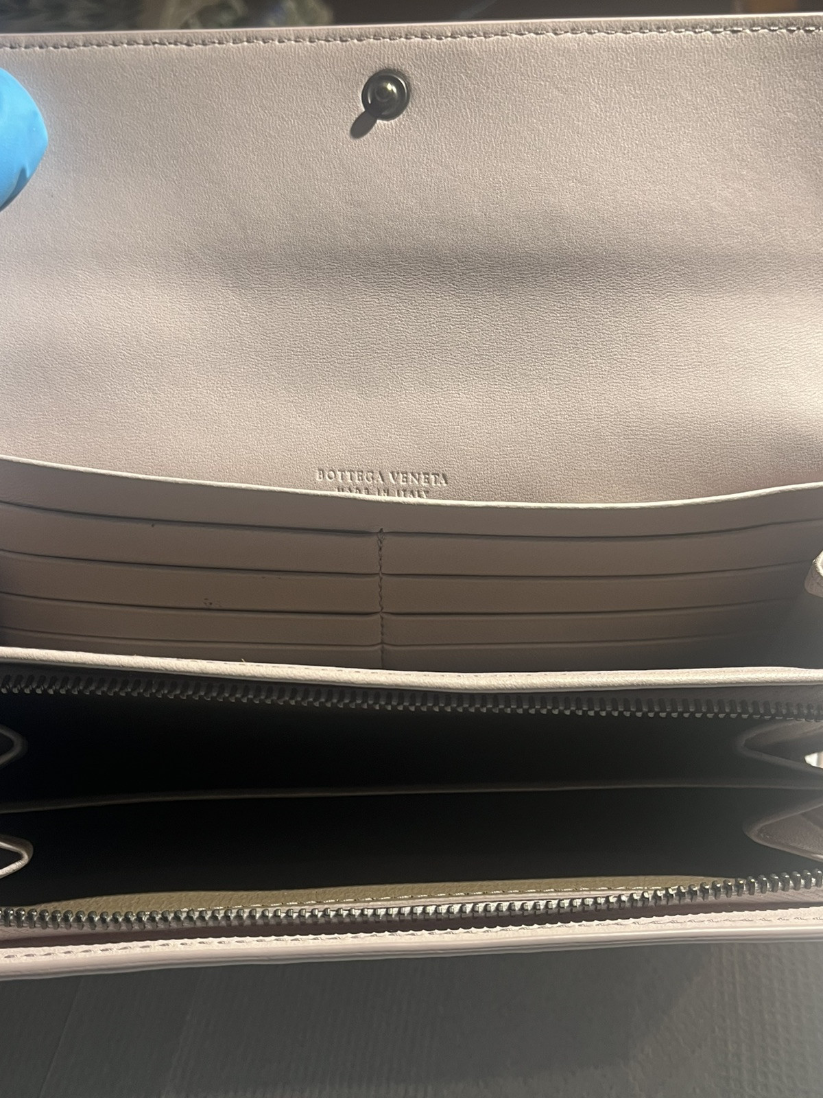 Bottega Veneta Intrecciato Piccolo Light Lavender Large-Flap Wallet thumbnail 3