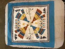 Native American Inspired Western Bandana 22  x 22  Cotton Blend Made in USA