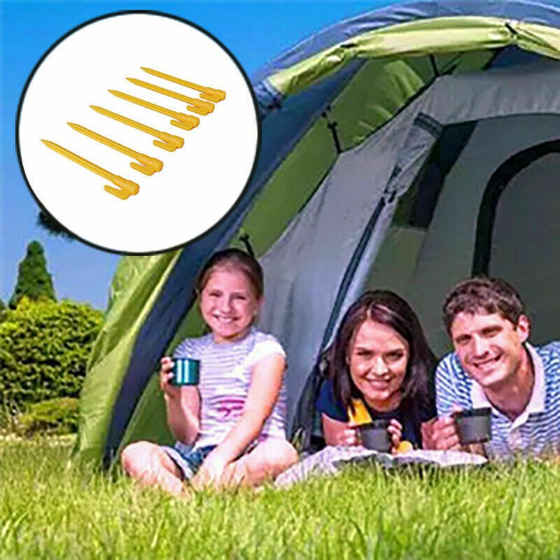 10Pcs Tent Ground Stakes Pegs Camping Soil Patio Gardening Heavy Duty Stake C