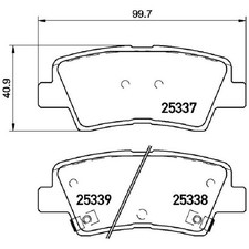 Satz Bremsbeläge Bremsklötze hinten für Hyundai I20 2 GB 3 BC3 IB I30 2383646