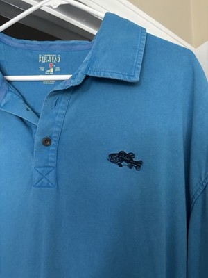RedHead Brand Co. Men's Blue 2XL  Cotton Short Sleeve Polo Embroidered Logo