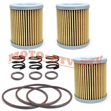3pcs Oil Filter Kit & O-Rings Set For Suzuki ATV Quadsport Z250 LTZ250 2004-2009