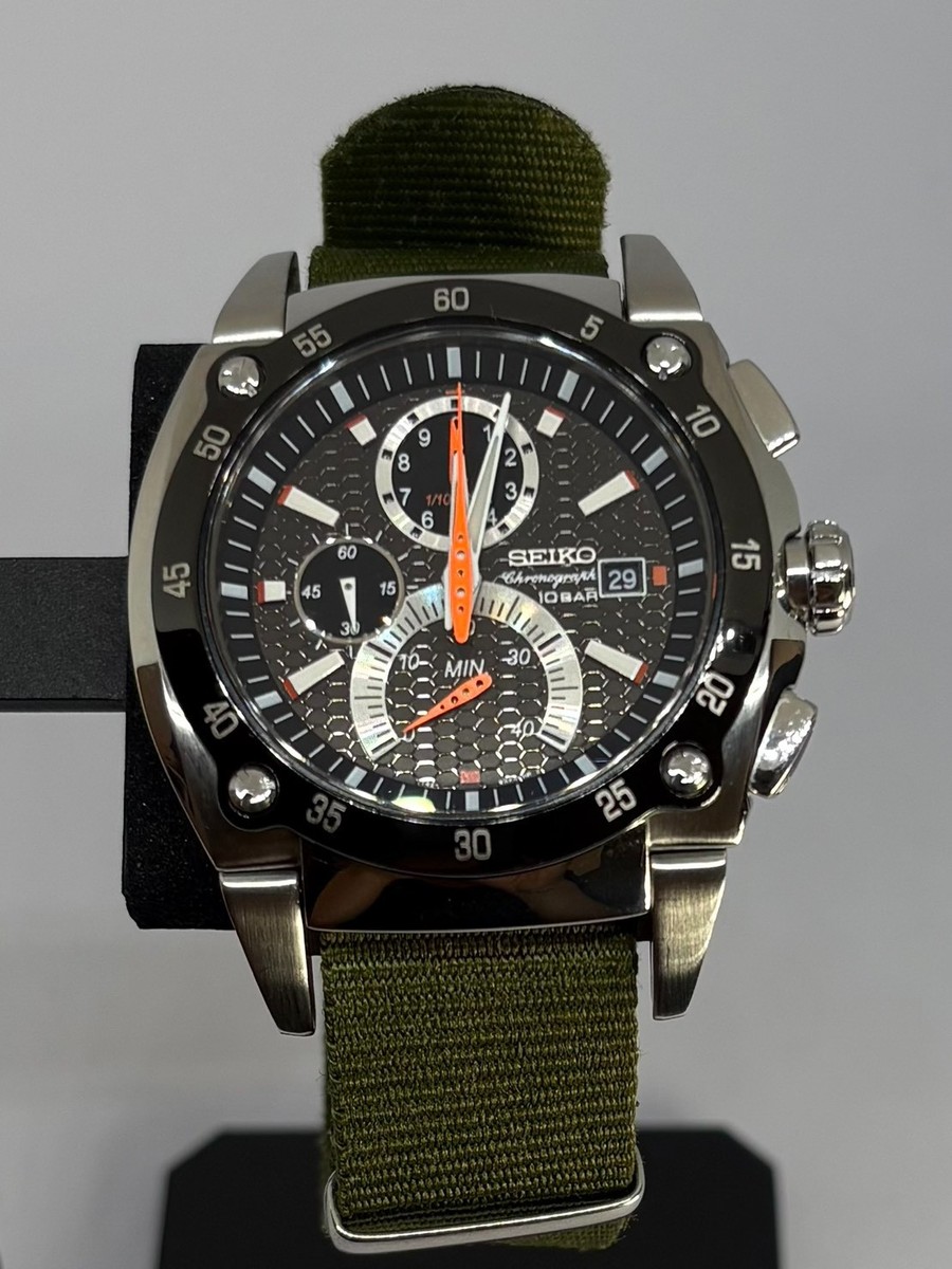 Seiko 7T82-0AA0 Men's Watch Chronograph Day Date 750489 Good