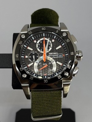 Seiko 7T82-0AA0 Men's Watch Chronograph Day Date 750489 Good