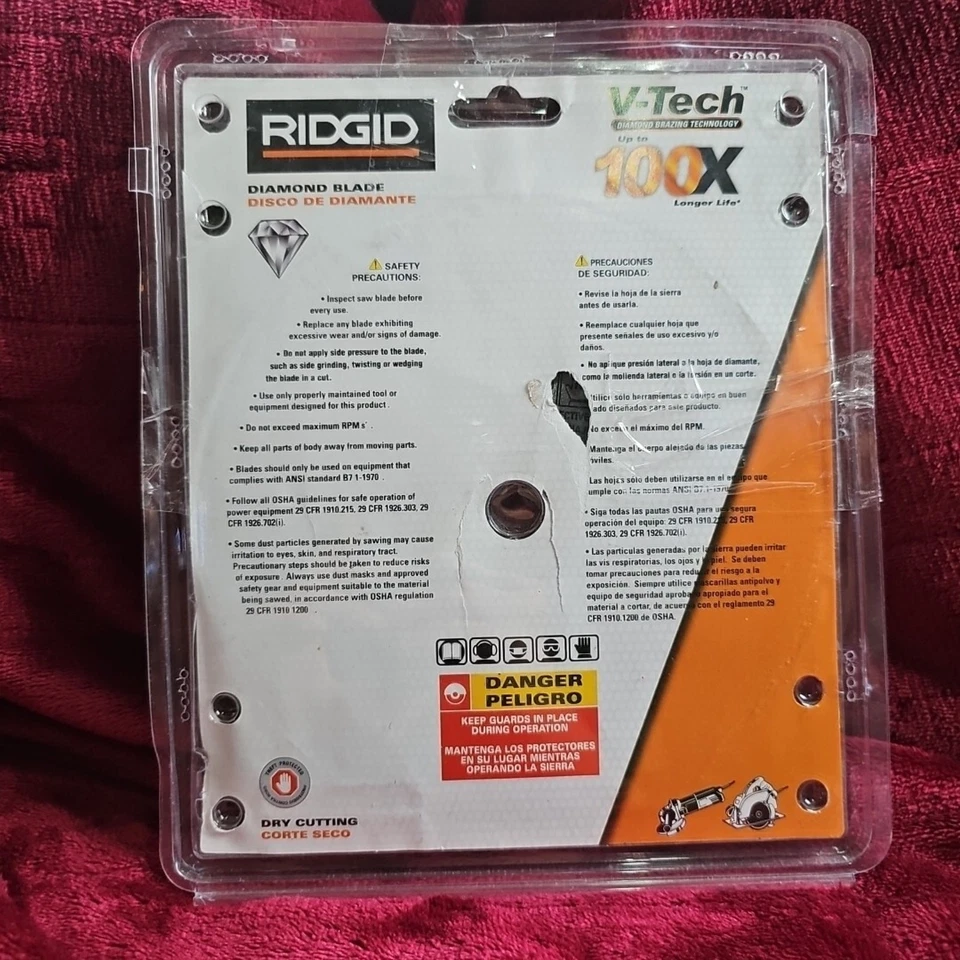 RIDGID 7 pulgadas Hoja de corte múltiple de diamante - azulejo, metal/acero, laminado, PVC Foto 3 de 3