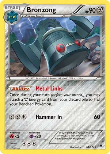 Bronzong 61/119 XY - Phantom Forces Pokémon TCG