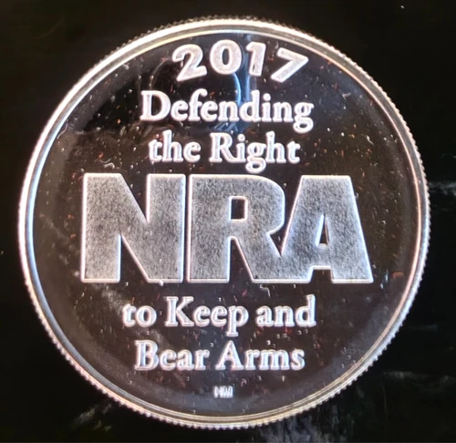 2017 NRA National Rifle Association 2nd Amendment Arms-0.999 Silver 1 Oz Coin