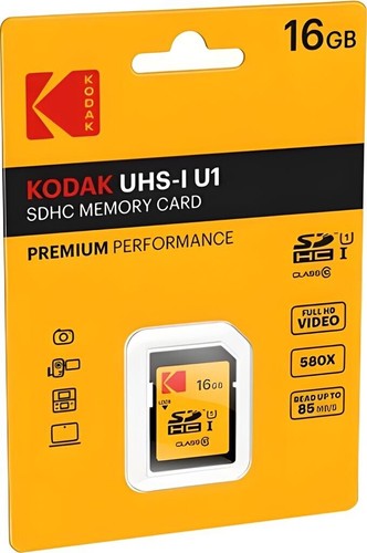 KODAK SDHC Card 16GB Class10 U1 UHS-I 580x 85MB/s (EKMSD16GHC10K) NEU 010-389 - Bild 2 von 2