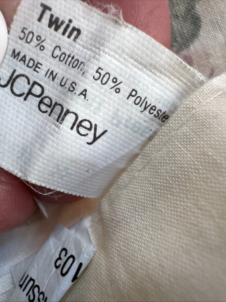 Vtg JC Penney Twin Size Flat Sheet VICTORIA Supreme Collection New Out Of Packag - Image 2 of 4