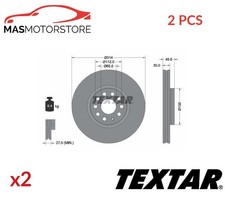 BREMSSCHEIBEN SATZ PAAR VORNE TEXTAR 92232405 2PCS A NEU OE QUALITÄT