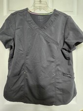 Scrubstar ULTIMATE Scrub Top size L Grey/Pewter V-Neck-Chest 24"/L 28"