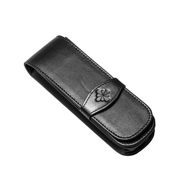 Diplomat D41000002 Leather Double Pen Case - Black 1 count (Pack of 1)