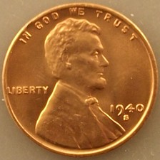 1940 S - Lincoln Wheat 1 Cent Penny - Red - Bu - Brilliant Uncirculated 1940 S - Lincoln Wheat 1 Cent Penny - Red - Bu - Brilliant Uncirculated