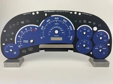 US Speedo Blue Silverado/Sierra 2500 Cluster Gauge Face for 2003-2005 -Font 2