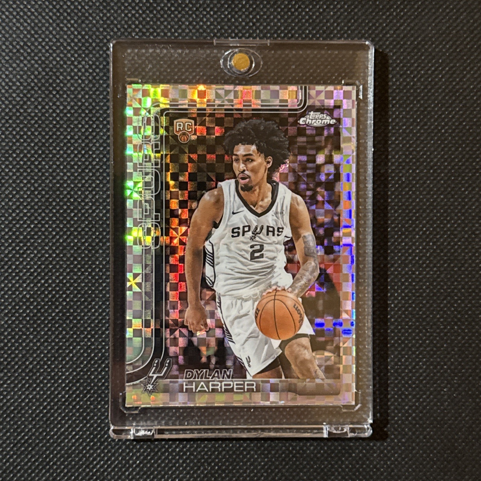 Dylan Harper 2025-26 Topps Chrome X-fractor Rookie Card RC #252 Spurs