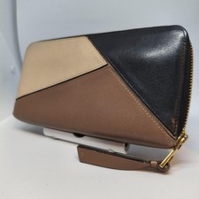 LOEWE Long wallet Puzzle brown black beige Zip-around