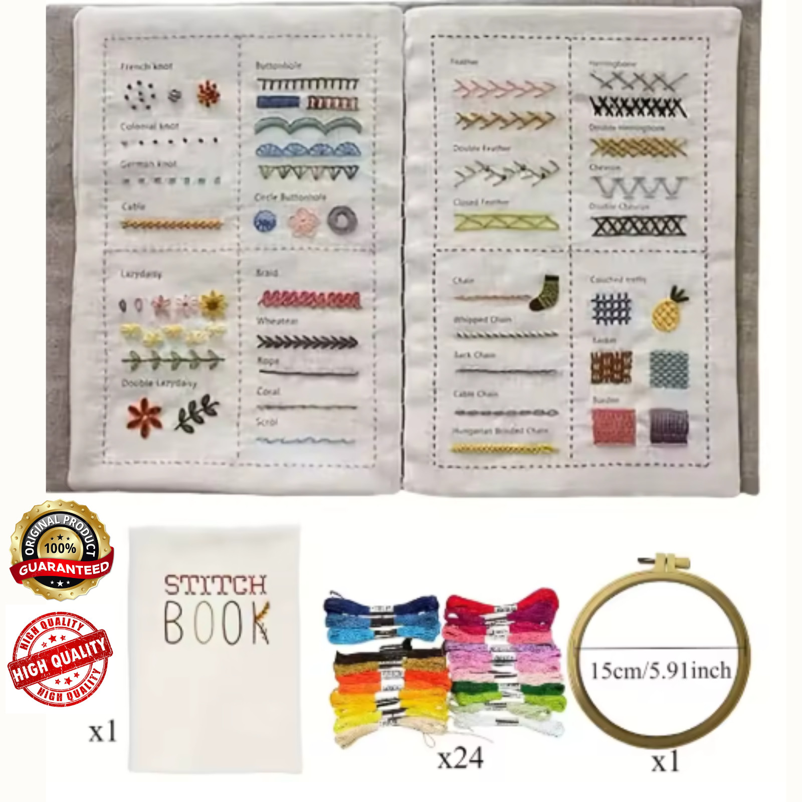 Stitch Book Kit For Beginners With Complete Toolkit
