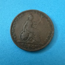 1826 Farthing George IV Copper Coin 