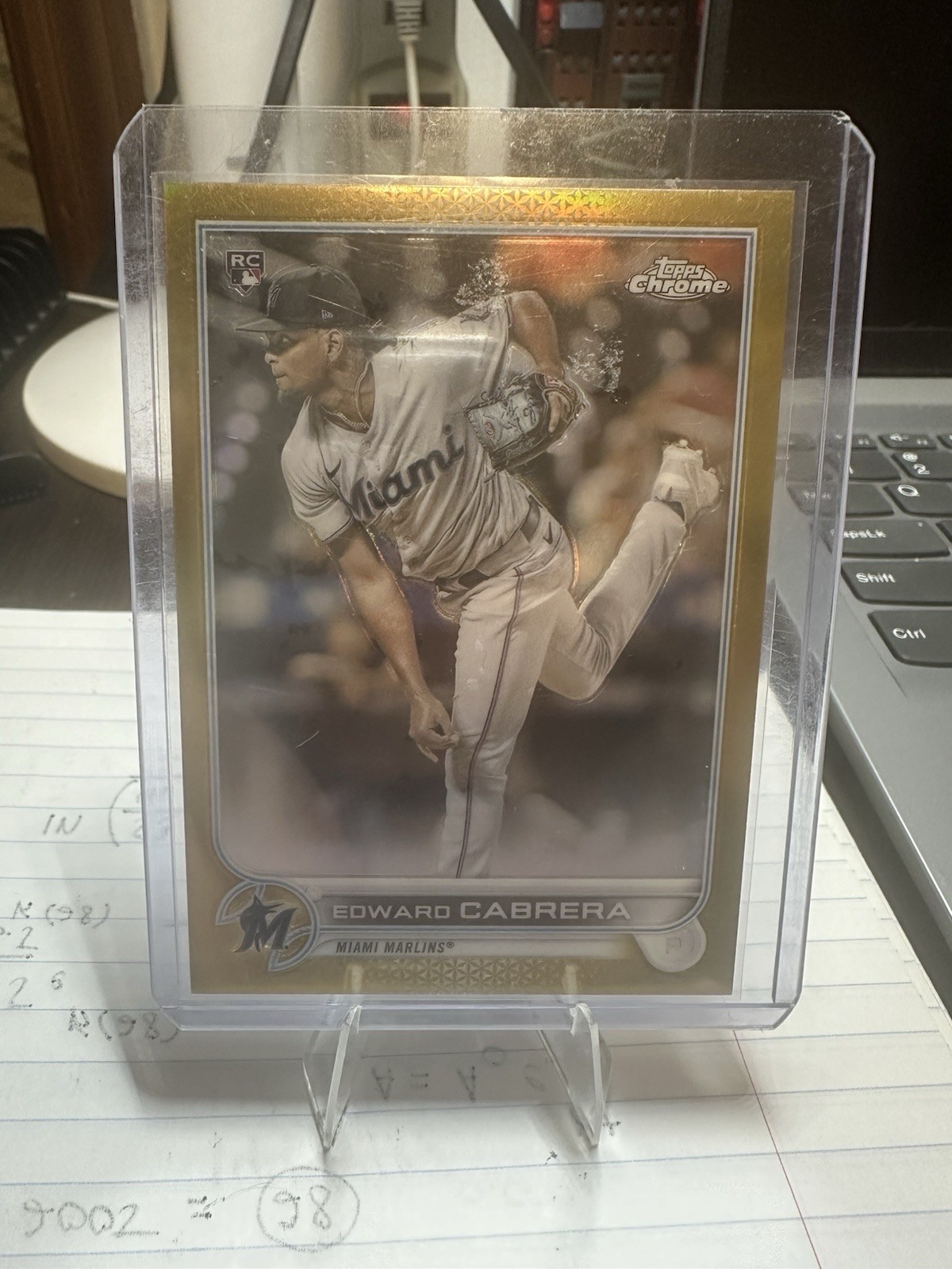 2022 Topps Chrome - Edward Cabrera #64 Gold Refractor /50 (RC)