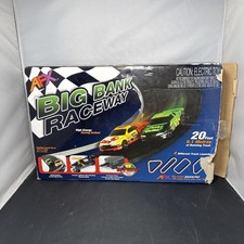 AFX BIG BANK Raceway 70293 HO Slot Car Track Set w/Tri-Power Pack Mega G No Cars
