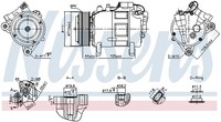 Nissens Klimakompressor 12V FüR Mini Mini BMW 2 Clubman X1 Countryman X2 1
