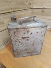 Vintage ESSO 2 Gallon Petrol Oil Can Grey With Brass Cap TV Prop Garage Man Cave