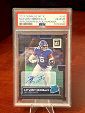 2022 Donruss Optic Rated Rookie Kayvon Thibodeaux Auto Black Pandora /25 PSA 10