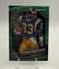 2025 Panini Prizm Black Flipper Anderson Los Angeles Rams #79 Green Shimmer /7
