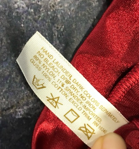Vtg Victoria's Secret Second Skin Satin Panty Hi-Cut High Rise Red XL USA - Picture 6 of 7