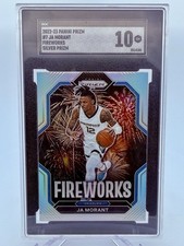2022-23 Panini Prizm Fireworks Ja Morant Silver Prizm #7 SGC 10