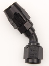  8 45 Deg Dbl Swivel Hose End Black