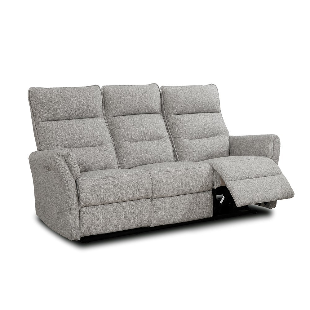 DecHome Divano Relax 3 Posti Reclinabile Elettrico 186x95x105 cm Grigio Softwave foto 5