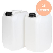 2 x 25L LITRE PLASTIC WATER CONTAINER CARRIER FOOD DRUM JERRYCAN JERRICAN
