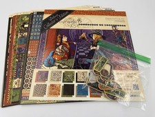 Graphic 45 HALLOWEEN IN WONDERLAND 12x12 Paper, Sticker  Embellishments, USED