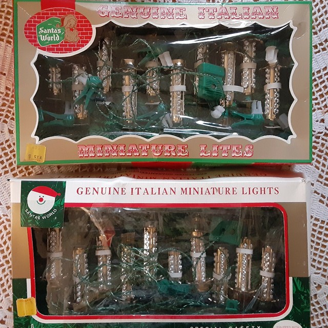 Kurt Adler Genuine Italian Miniature Lights Candles Gold/Silver w/Clips