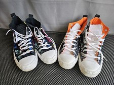  2 Pair Converse Not A Chuck Men Size 11 Black High Top Lace-Up Shoes 173165C